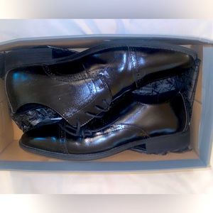 Mens Stacy Adams Metallic Black Dress Shoes Size 9 W